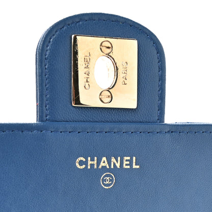 Chanel Lambskin Quilted Chain Phone Holder Blue 8 of 11
