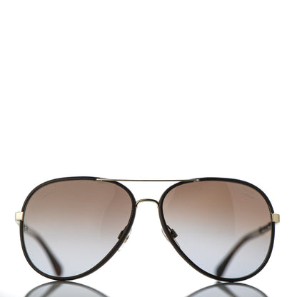 Chanel Lambskin Aviator Chain Sunglasses 4194-Q Brown 4 of 9