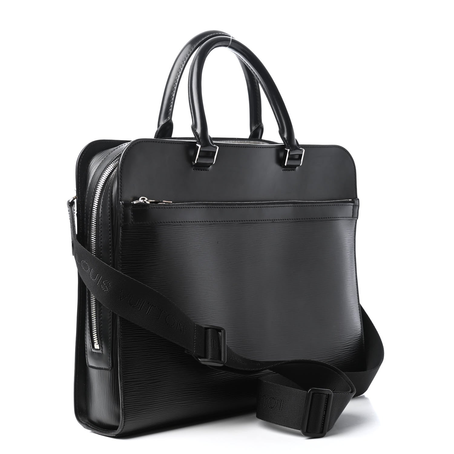 Louis Vuitton Epi Bassano Briefcase Black 4 of 13