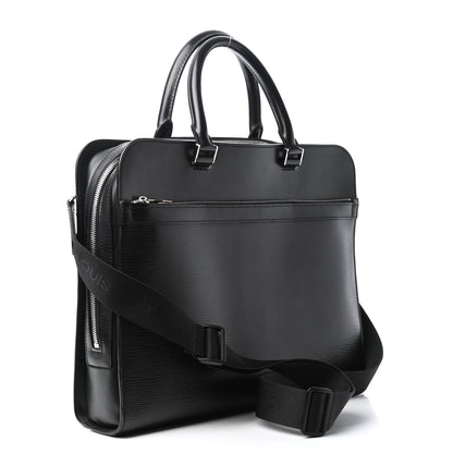 Louis Vuitton Epi Bassano Briefcase Black 4 of 13