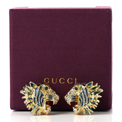 Gucci Crystal Rajah Earrings Gold 5 of 5