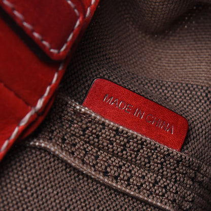 Burberry Canvas Mega Check Medium Ashby Hobo Cadmium Red 9 of 27