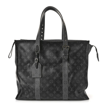 Louis Vuitton Monogram Eclipse Cabas Zippe GM Black 3 of 11