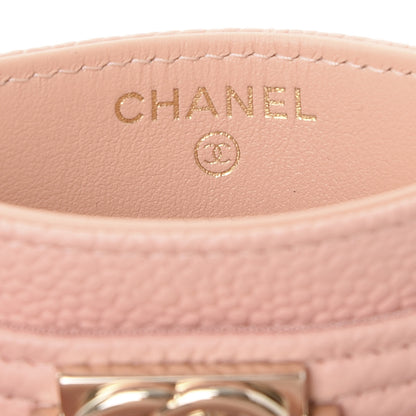 Chanel Caviar Quilted Boy Card Holder Light Pink 8 of 12