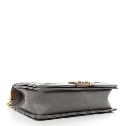 Chanel Caviar Quilted New Medium Boy Flap Grey 7 of 20