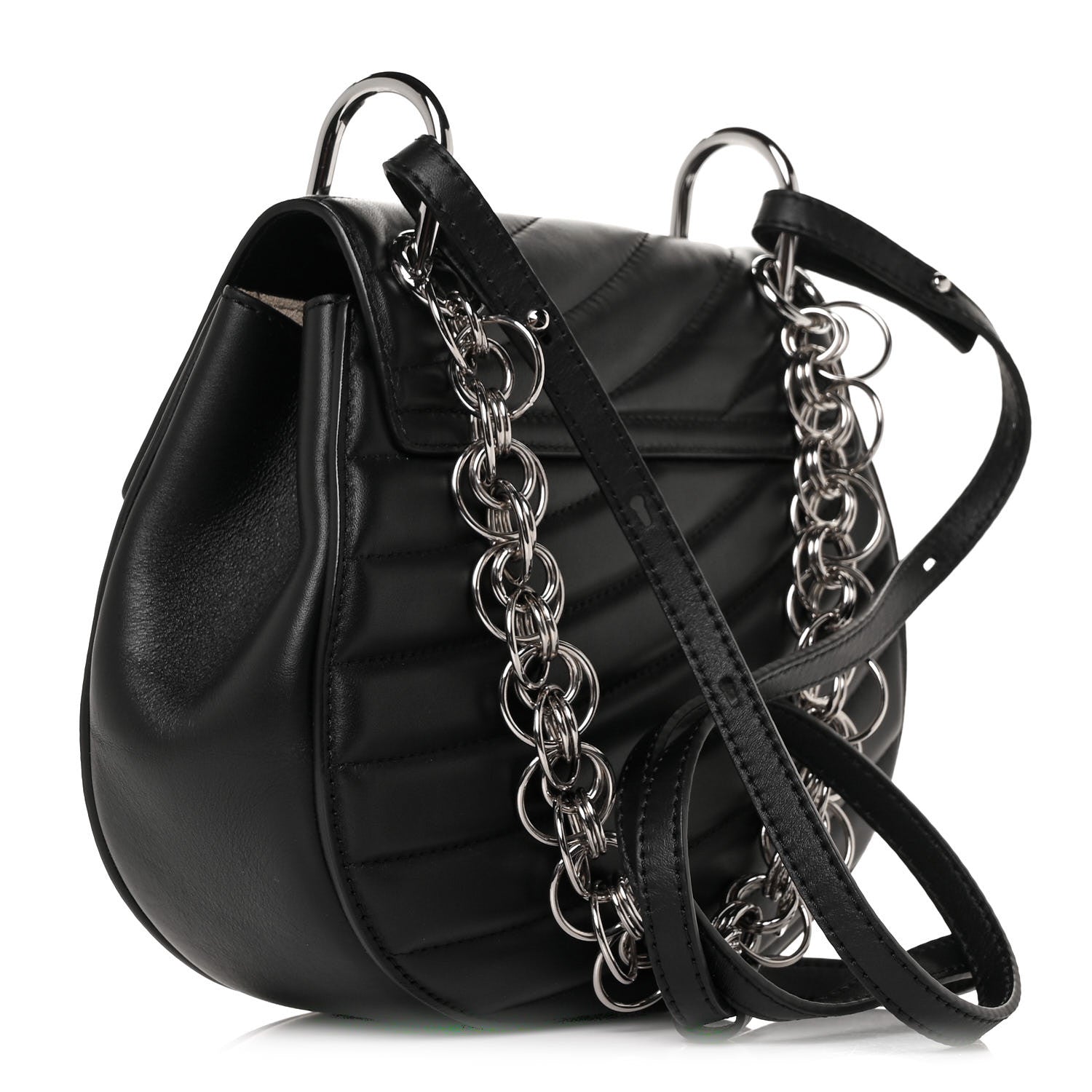 Chloe Calfskin Quilted Mini Drew Bijou Shoulder Bag Black 2 of 7