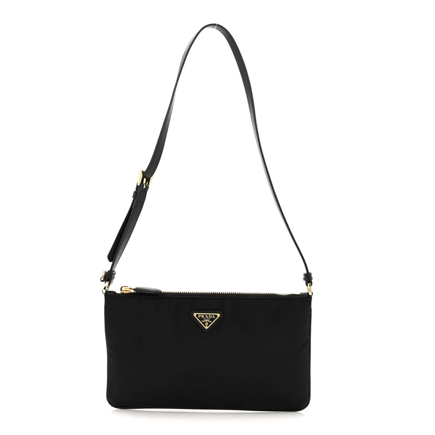Re-Nylon Saffiano Pouch Black