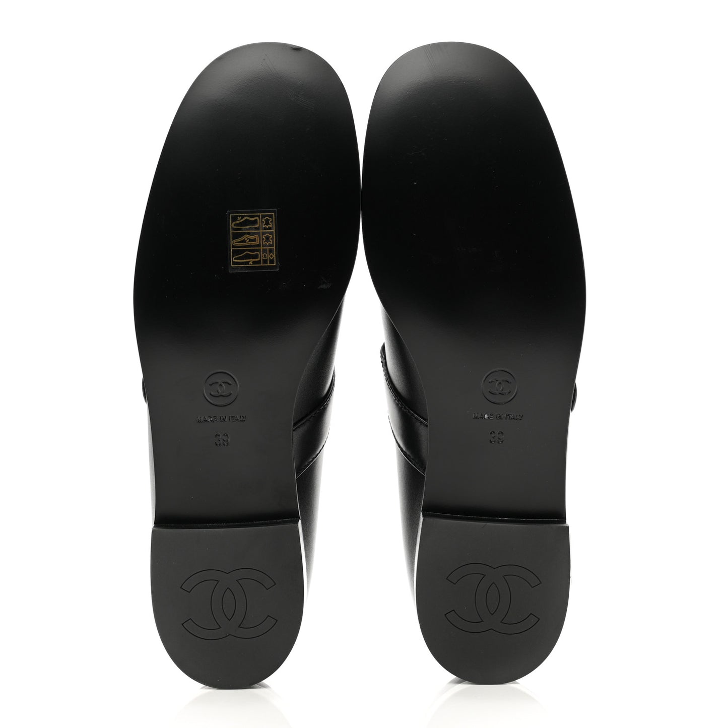 Calfskin Patent Mary Janes Flats 39 Black