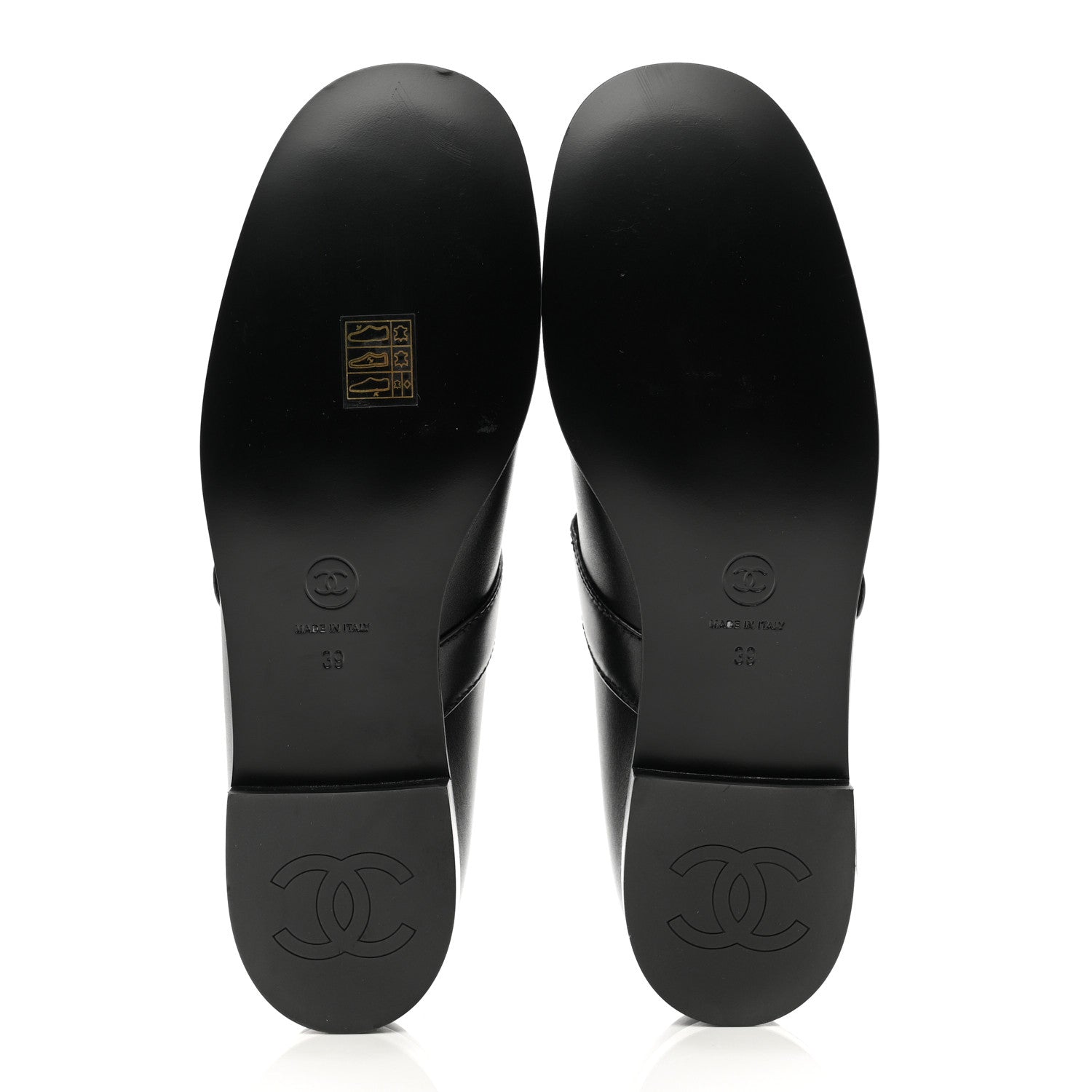 Chanel Calfskin Patent Mary Janes Flats 39 Black 5 of 9
