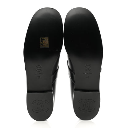 Chanel Calfskin Patent Mary Janes Flats 39 Black 5 of 9