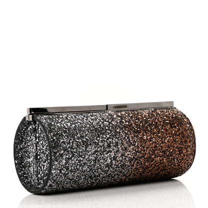 Jimmy Choo Coarse Glitter Trinket Clutch Bronze Silver 3 of 6