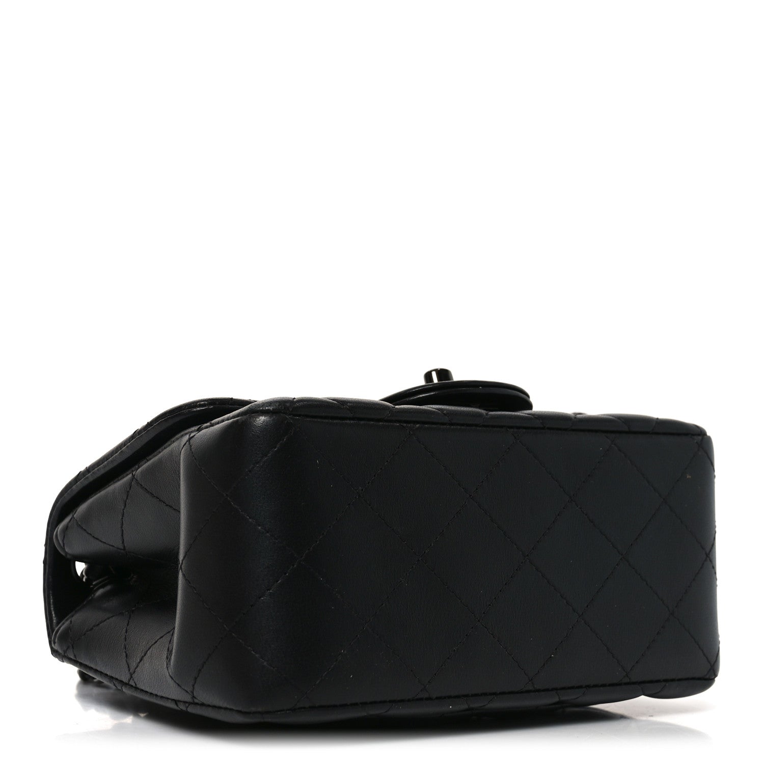 Chanel Lambskin Quilted Mini Square Flap So Black 4 of 10