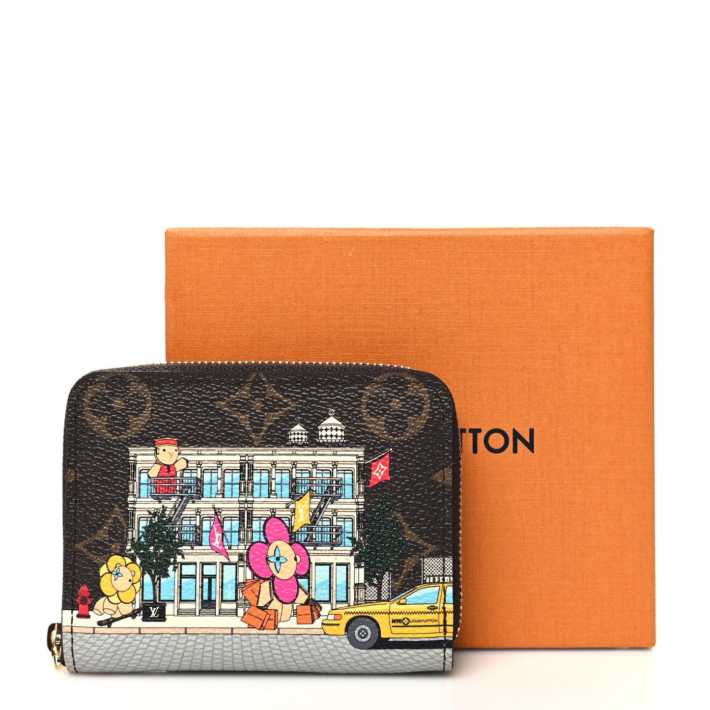 Monogram 2022 Christmas Animation New York Soho Zippy Coin Purse Yellow