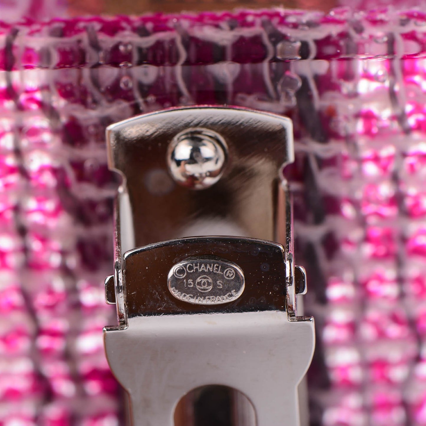 Resin Logo Barette Fuchsia