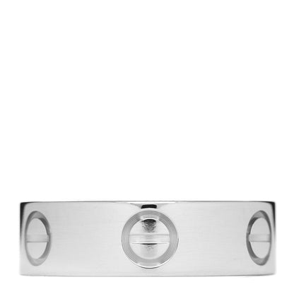 Cartier 18K White Gold 5.5mm LOVE Ring 50 5.25 3 of 4