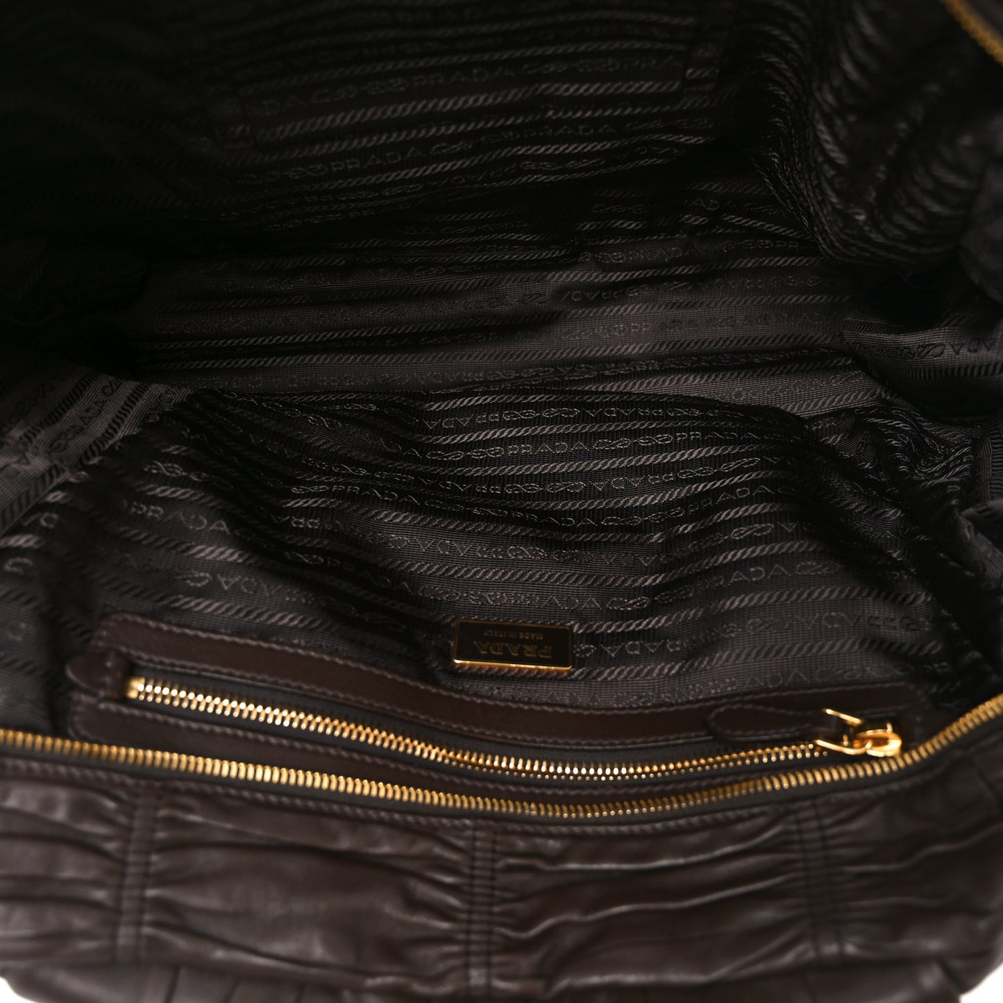 Nappa Gaufre Dome Satchel Caffe