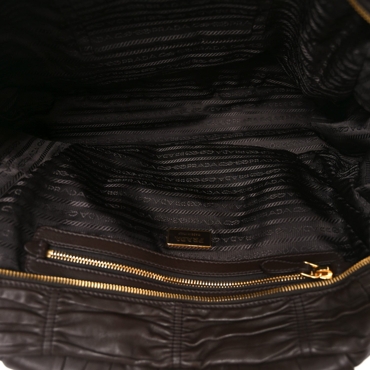 Prada Nappa Gaufre Dome Satchel Caffe 5 of 9