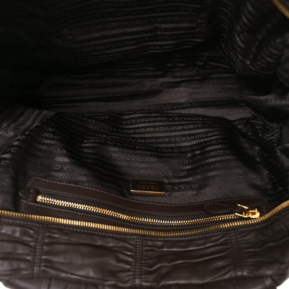 Prada Nappa Gaufre Dome Satchel Caffe 5 of 9