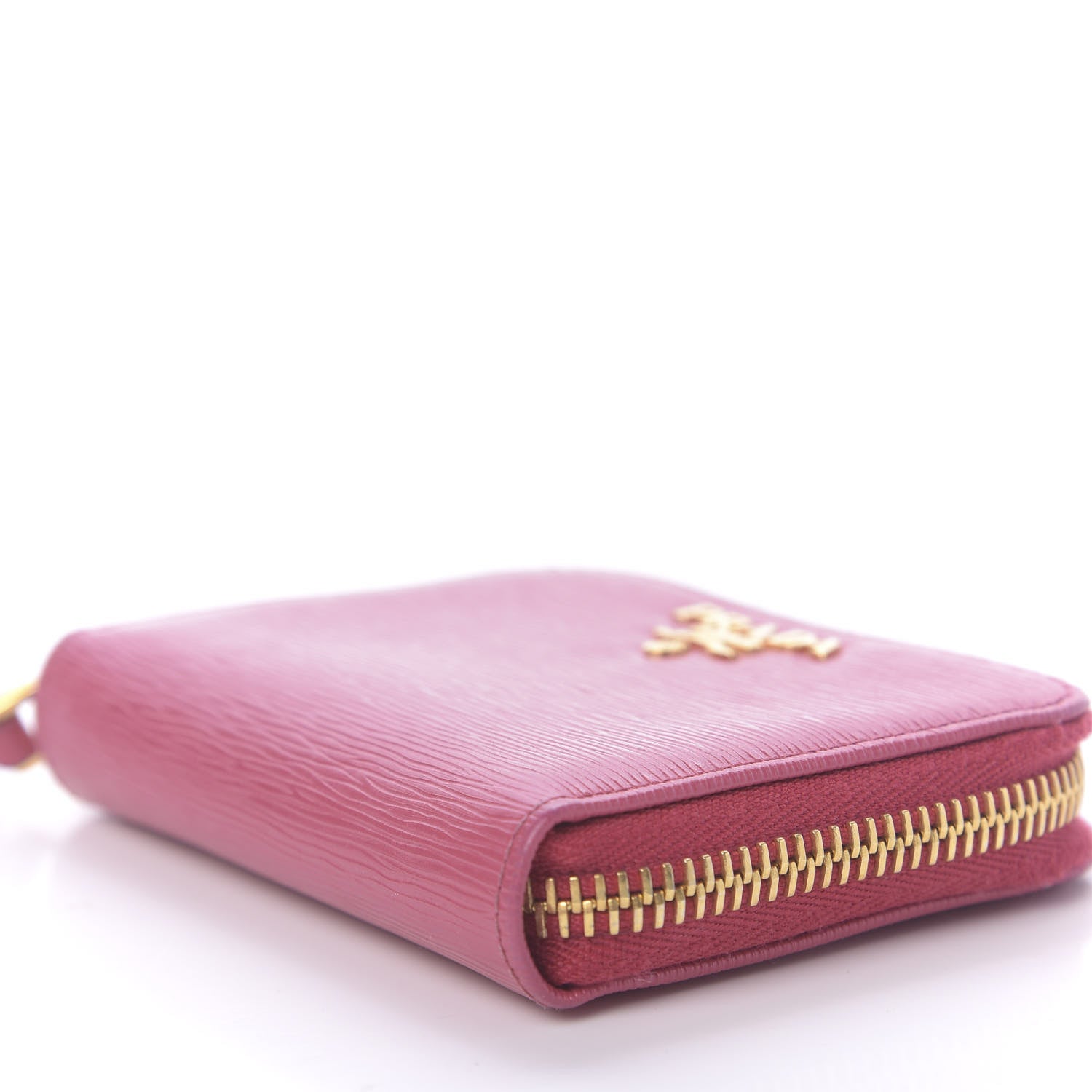 Prada Vitello Move Metal Coin Purse Peonia 5 of 8