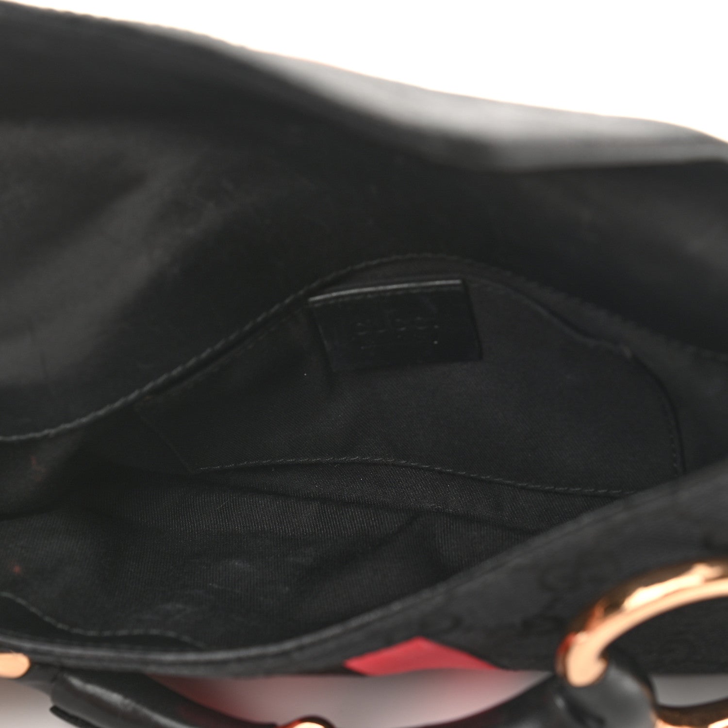 Gucci Monogram Horsebit Web Clutch Black 4 of 13