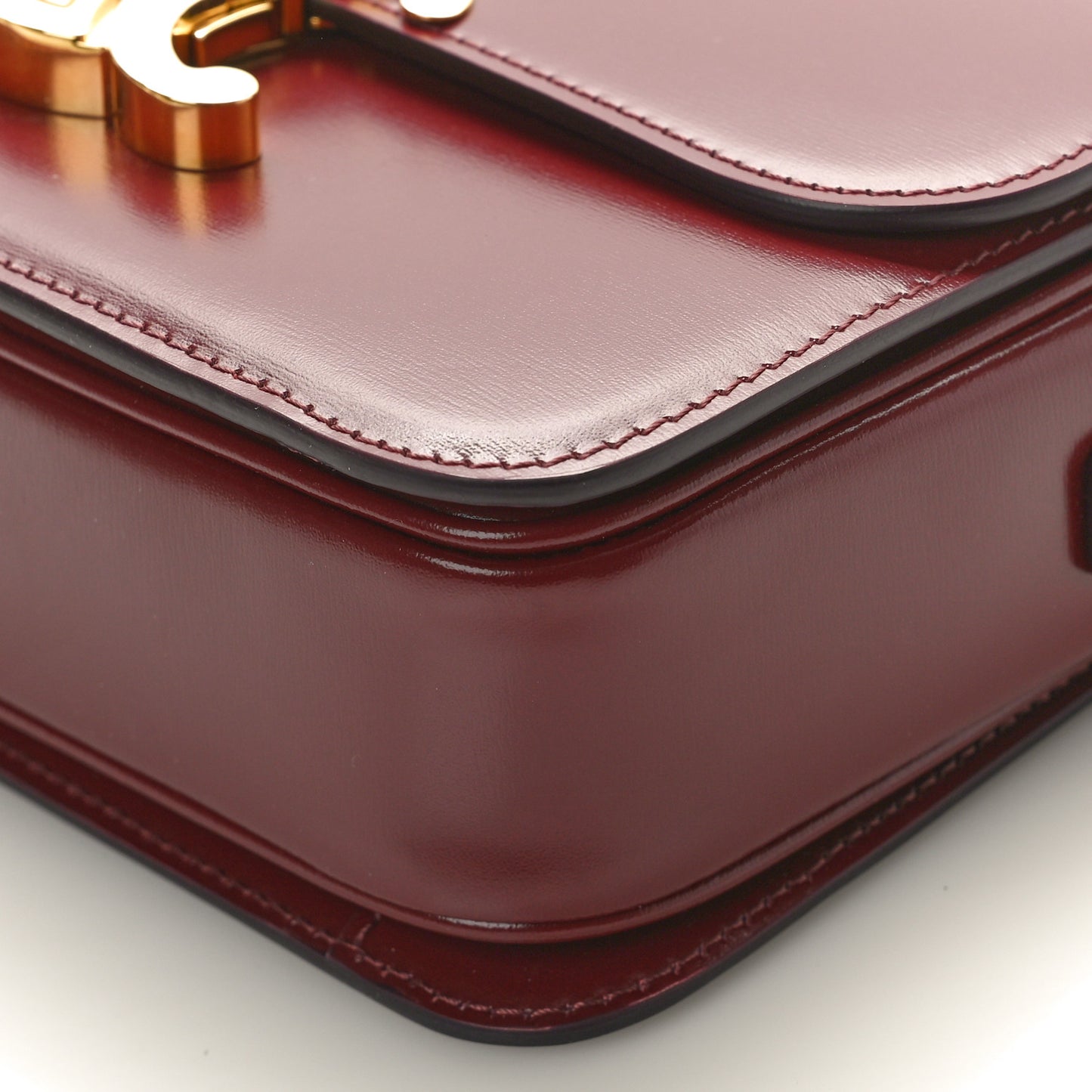 Shiny Calfskin Teen Triomphe Light Burgundy