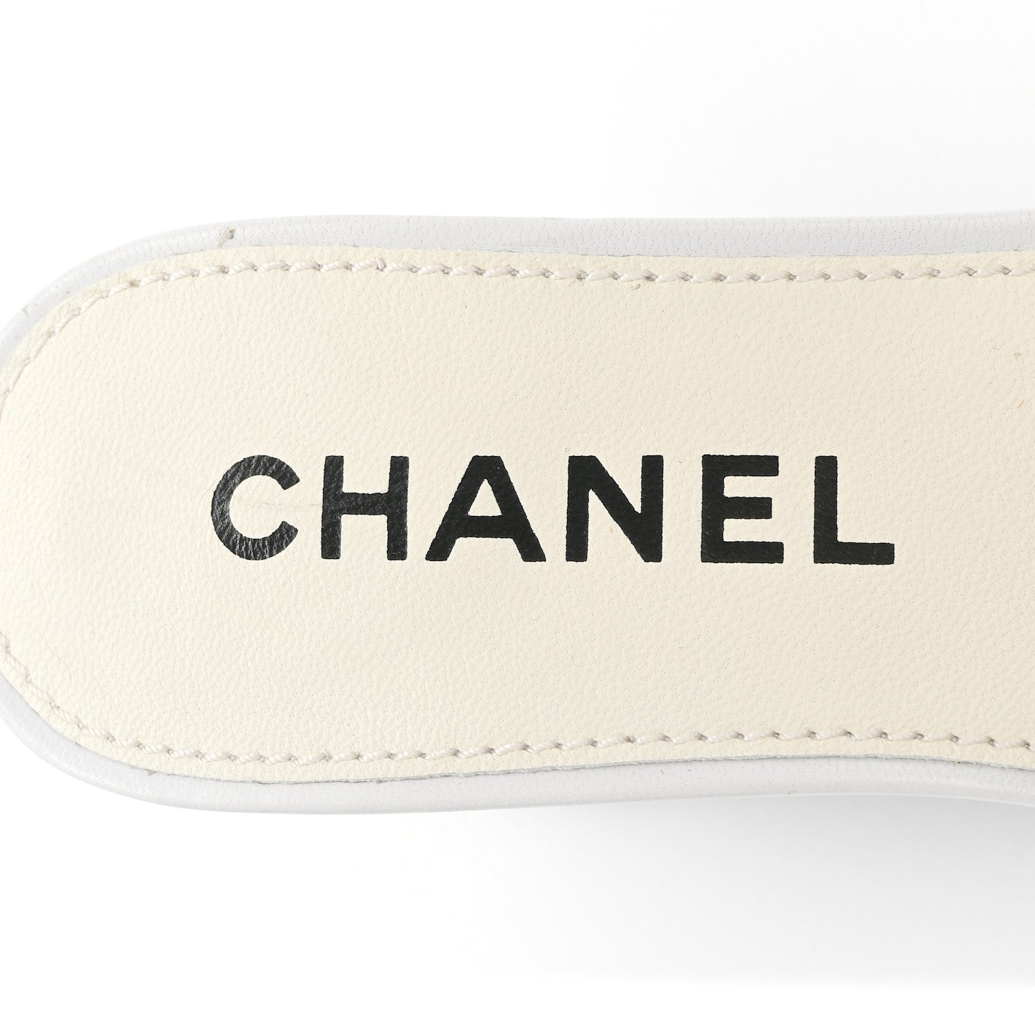 Chanel Shiny Braided Goatskin Mule Sandals 38 White 7 of 10