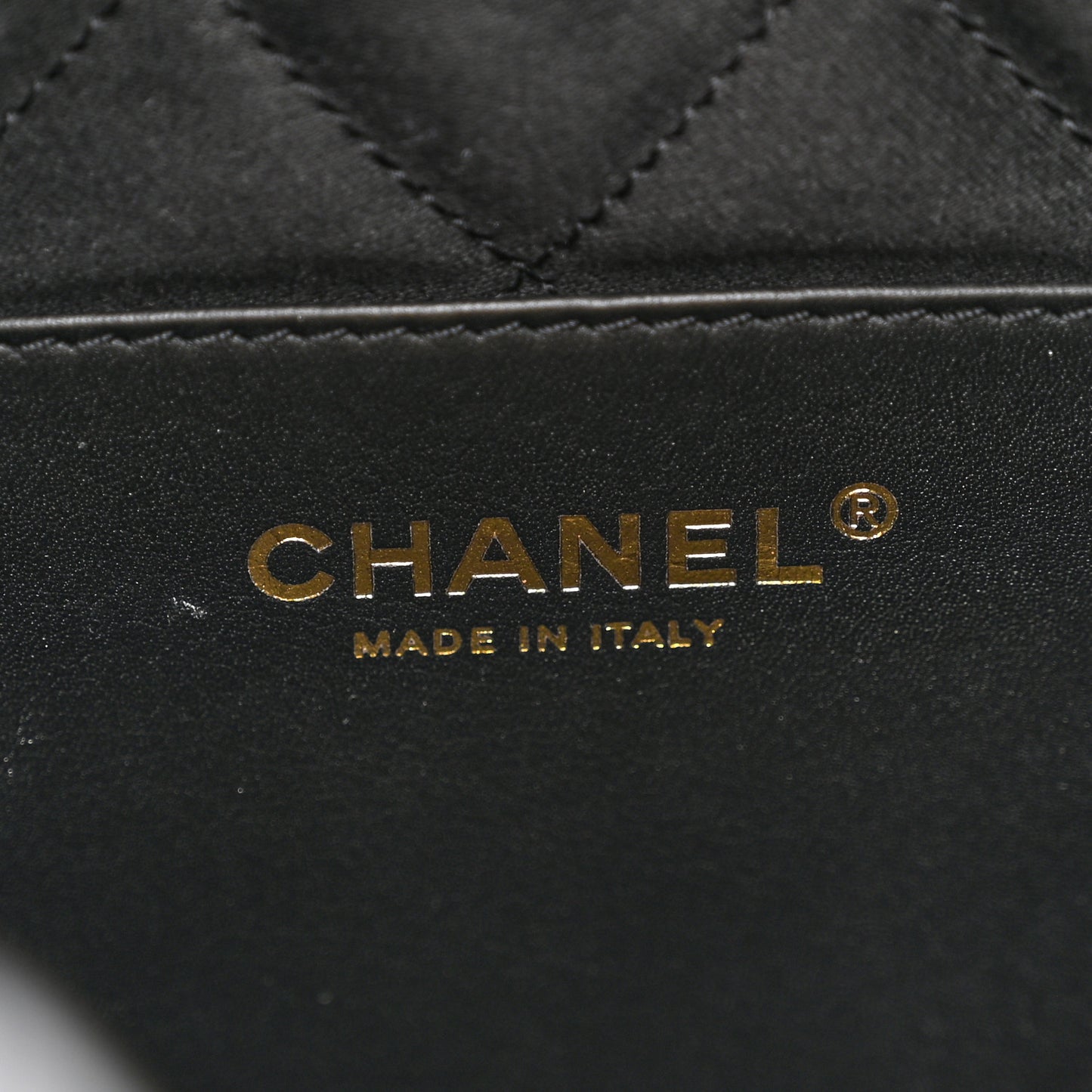 Shiny Calfskin Quilted Mini Chanel 22 Black
