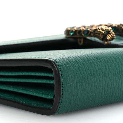 Gucci Calfskin Mini Dionysus Chain Wallet Emerald 13 of 14