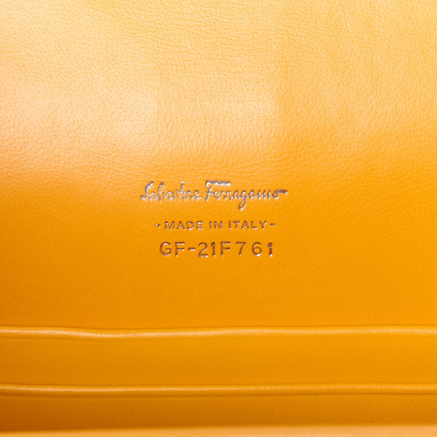 Salvatore Ferragamo Calfskin Altea Box Shoulder Bag Yellow 6 of 10