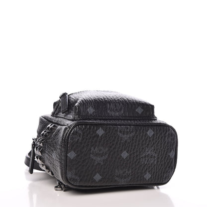 MCM Visetos Studded X-Mini Bebe Boo Backpack Black 4 of 10