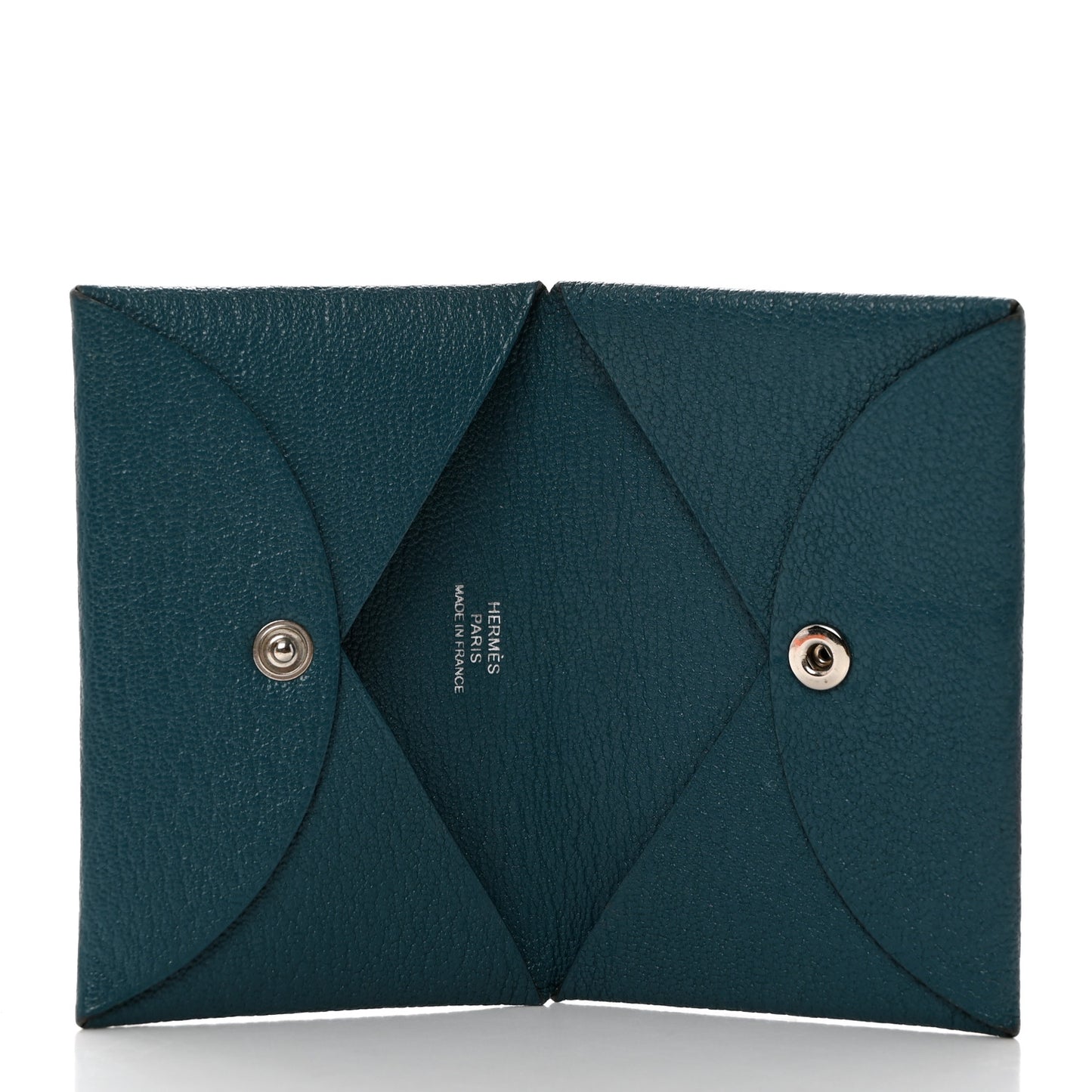 Chevre Mysore Calvi Card Case Vert Bosphore