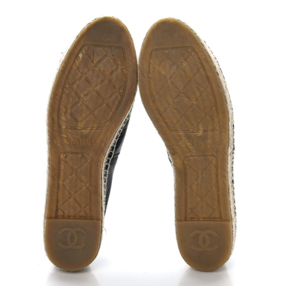 Chanel Lambskin CC Espadrilles 39 Black 5 of 8