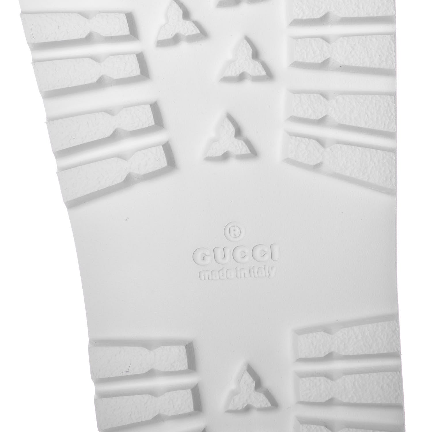 Gucci Rubber Web Mens Lug Sole Slide Sandals 6 Great White Green Red 7 of 8