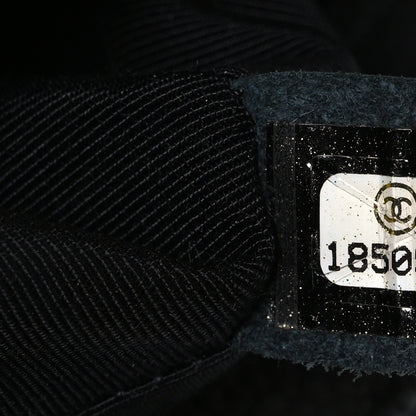 Chanel Bullskin Suede Caviar Quilted Medium Boy Flap Black 7 of 10