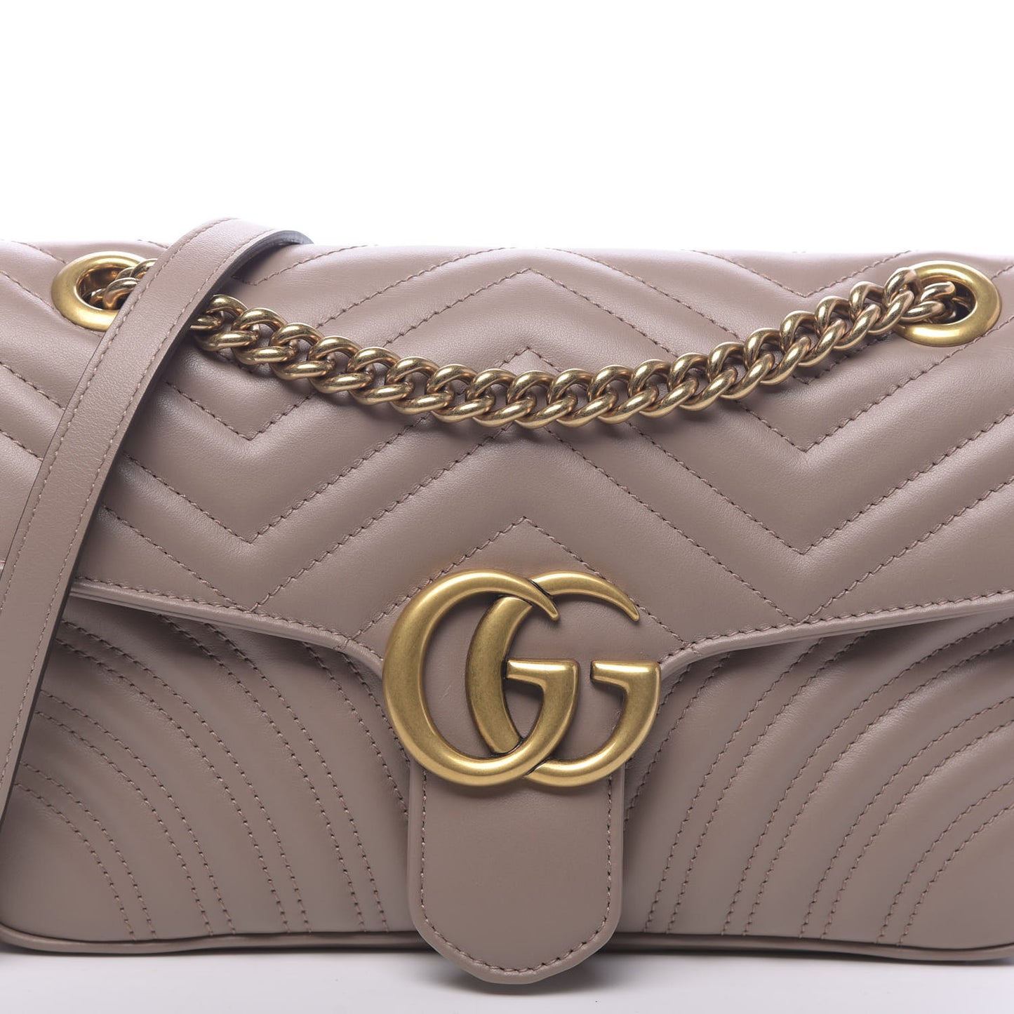 Calfskin Matelasse Small GG Marmont Shoulder Bag Porcelain Rose
