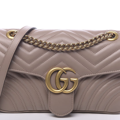 Gucci Calfskin Matelasse Small GG Marmont Shoulder Bag Porcelain Rose 10 of 10