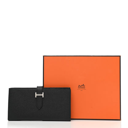 Hermes Epsom Bearn Gusset Wallet Black 8 of 8