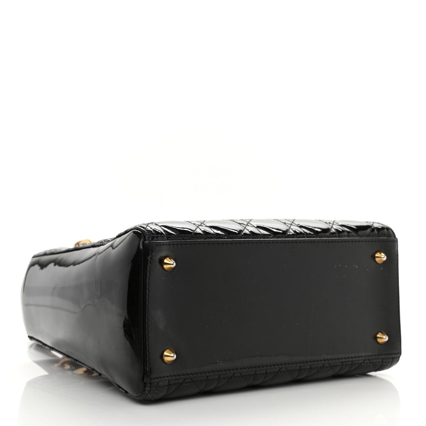 Patent Cannage Medium Lady Dior Black