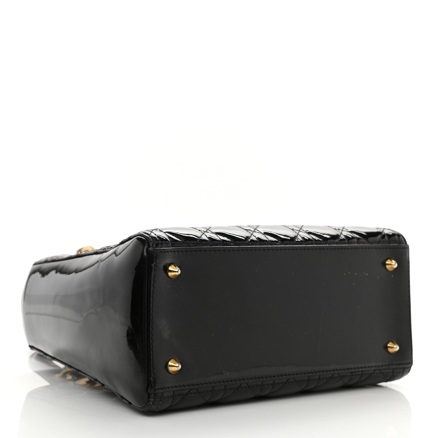 Christian Dior Patent Cannage Medium Lady Dior Black 4 of 9