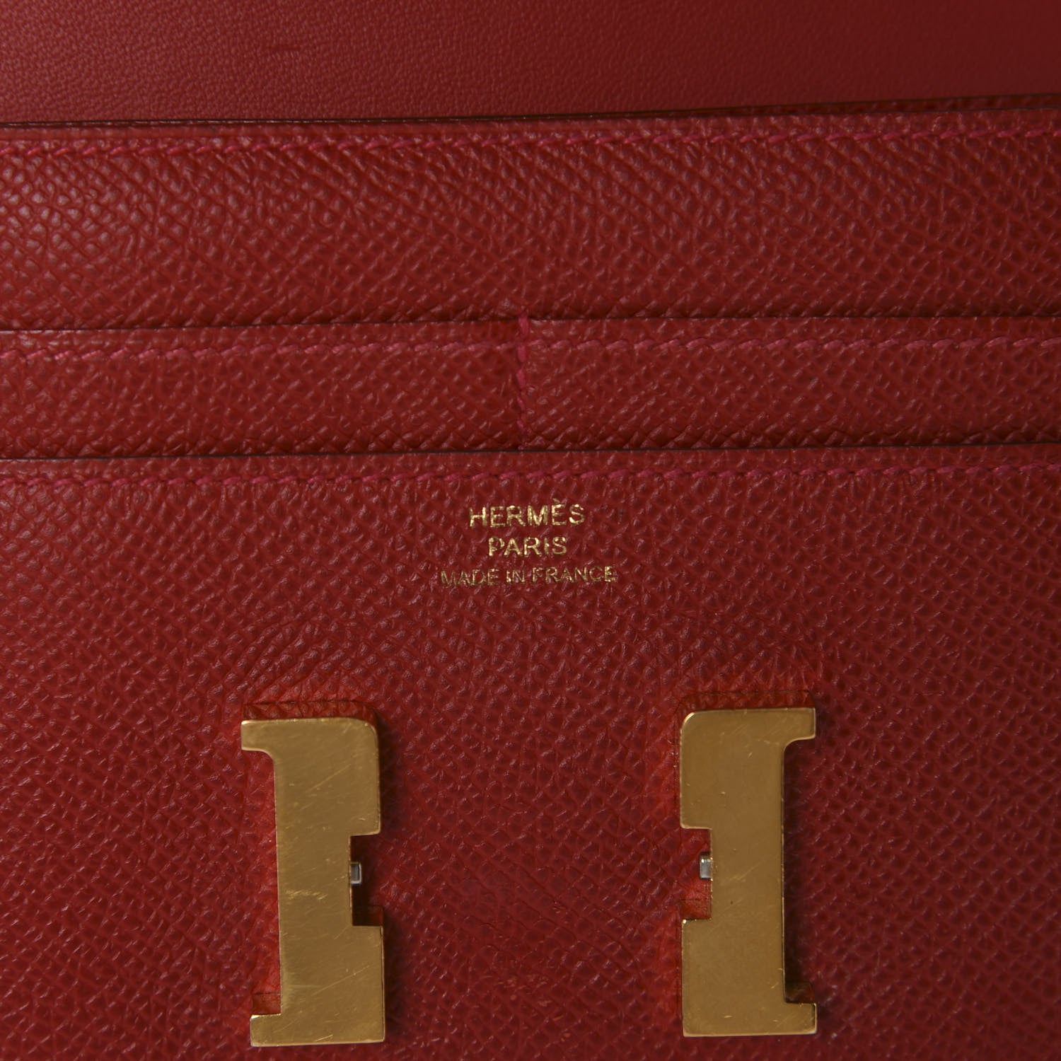 Hermes Epsom Constance Short Wallet Rouge Casaque 7 of 8