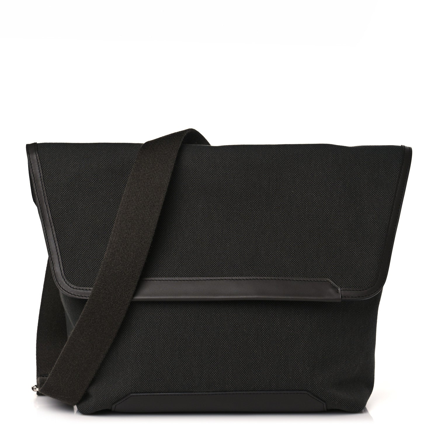 Hermes Toile Officier Sombrero Alleretour Messenger Vert Fonce Ebene 1 of 9