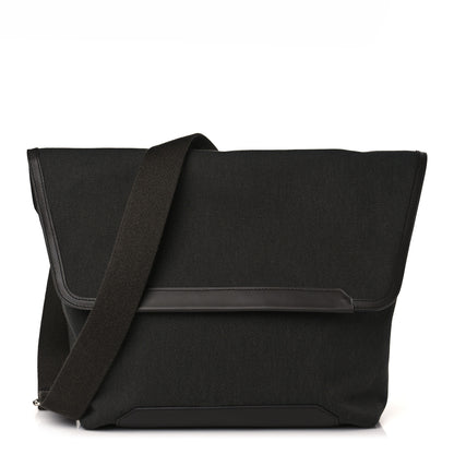Hermes Toile Officier Sombrero Alleretour Messenger Vert Fonce Ebene 1 of 9