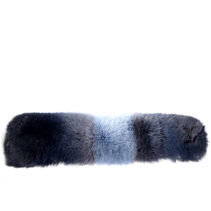 Louis Vuitton Nathalia Fox Fur Scarf Blue Nuit 3 of 9