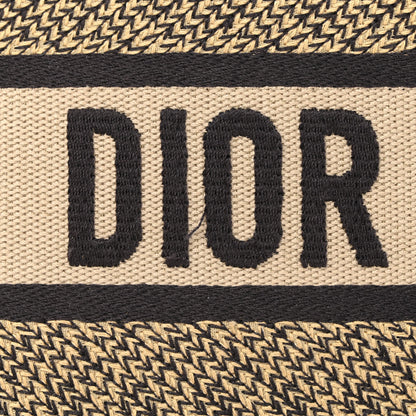 Christian Dior Canvas Mizza Embroidered Large Leopard Book Tote Beige 12 of 13