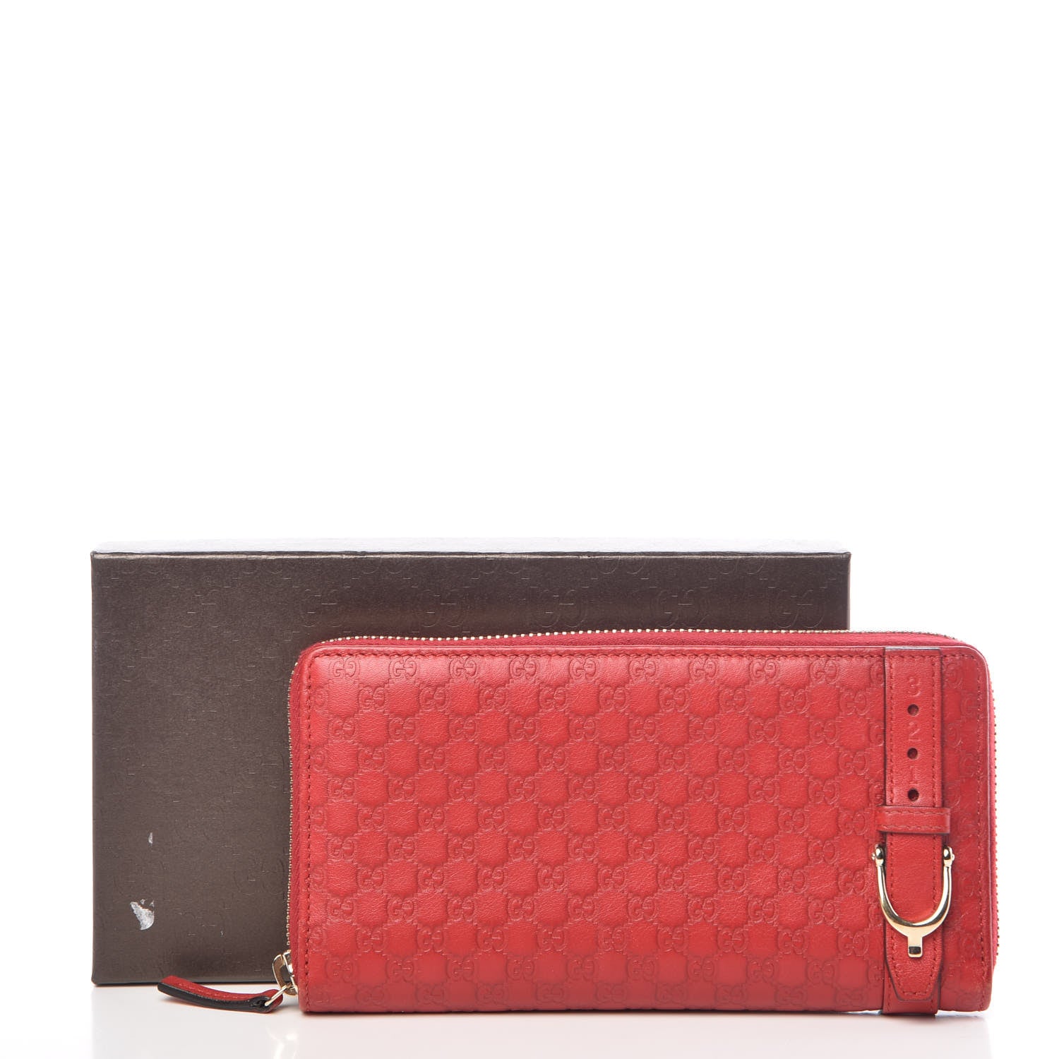 Gucci Microguccissima Nice Zip Around Wallet Red 8 of 8