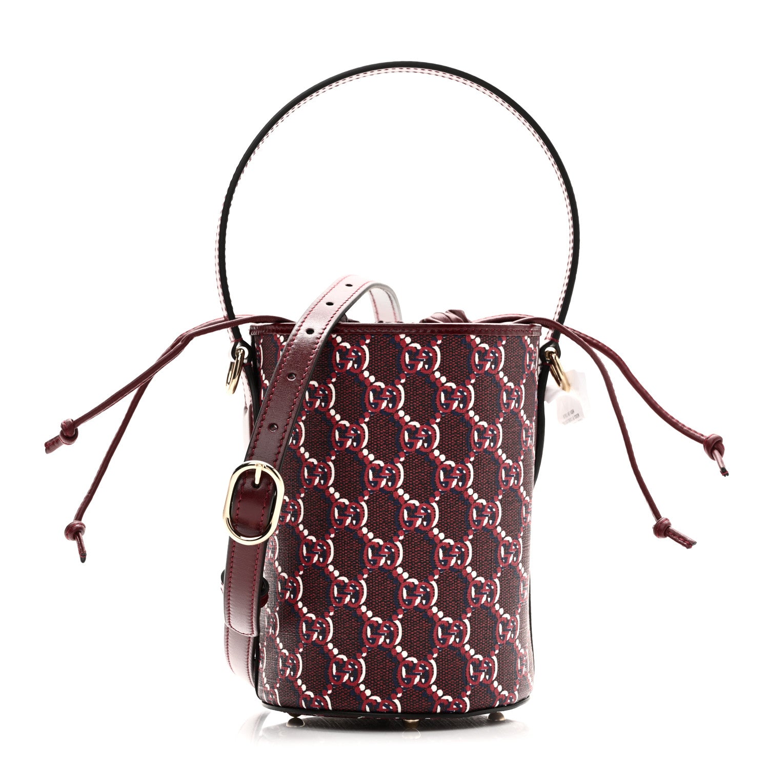 Gucci GG Shadow Monogram Mini Bucket Bag Rosso Ancora Red 1780720