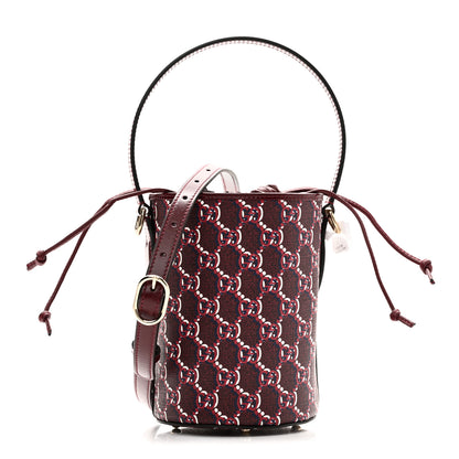 Gucci GG Shadow Monogram Mini Bucket Bag Rosso Ancora Red 1 of 9