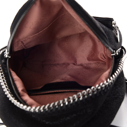 Stella McCartney Shaggy Deer Mini Falabella Backpack Black 7 of 9