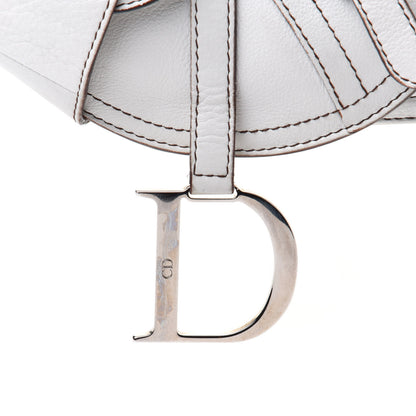 Christian Dior Grained Calfskin Saddle Pouch White 8 of 17