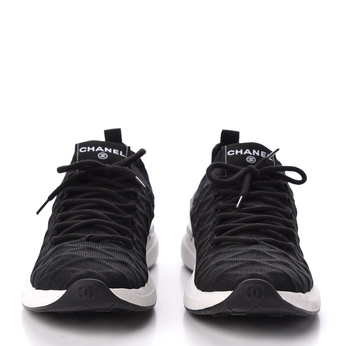 Fabric Logo Sneakers 38 Black